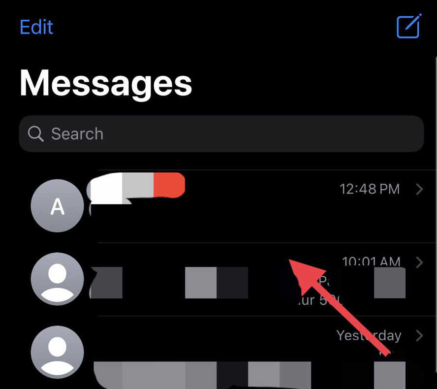 Choisissez maintenant le "Message."