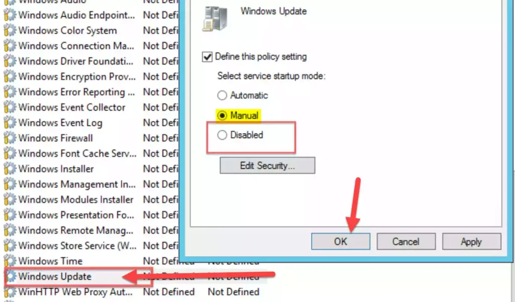 Désactiver Windows Update dans Windows 11 via les services de composants