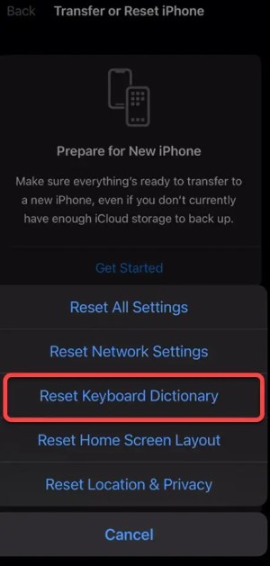 Comment réinitialiser le dictionnaire du clavier de l'iPhone 14 sur iOS 16 en 2022