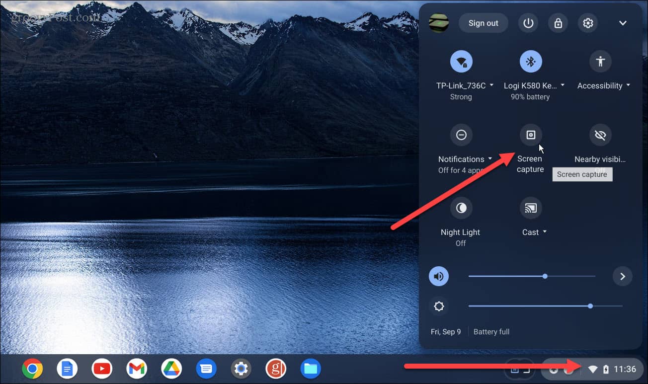 Enregistrement d'écran sur Chromebook