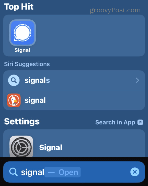 Supprimer le bouton de recherche sur l'écran d'accueil de l'iPhone