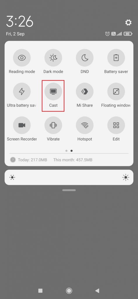 Télégramme Chromecast utilisant un téléphone Android