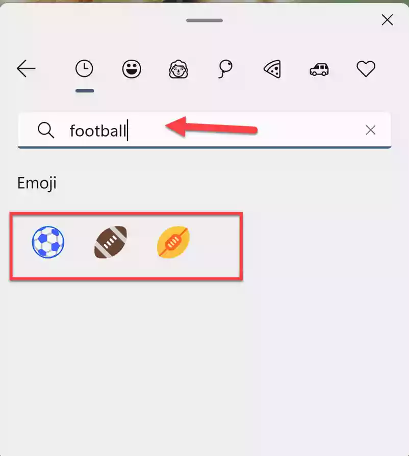 rechercher des emojis dans le clavier Emoji