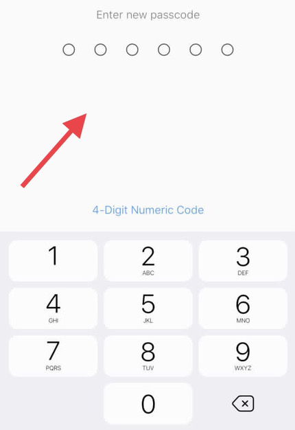 Tapez maintenant un nouveau mot de passe pour votre téléphone Android.