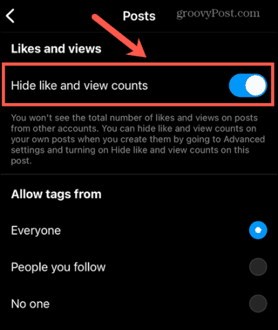 instagram cache les likes et le nombre de vues