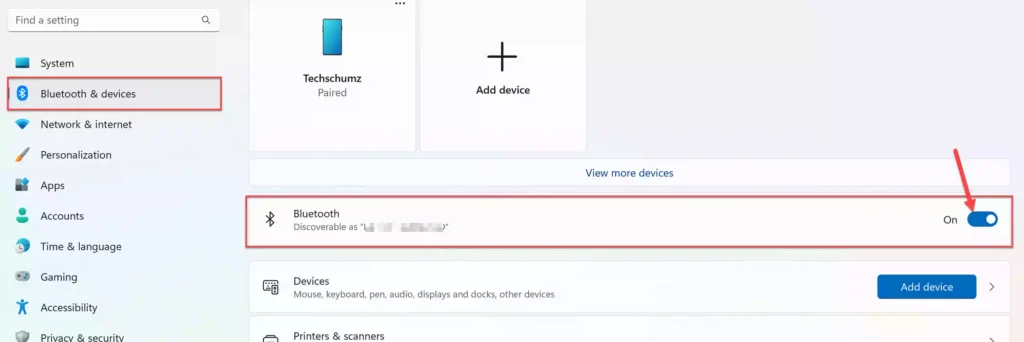 Activez le Bluetooth sur votre PC Windows