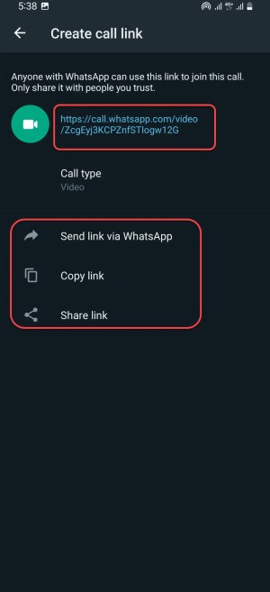 Comment partager le lien d'appel WhatsApp sans numéro : Android/iPhone