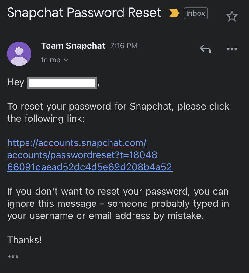 Comment réinitialiser le mot de passe sur Snapchat 
