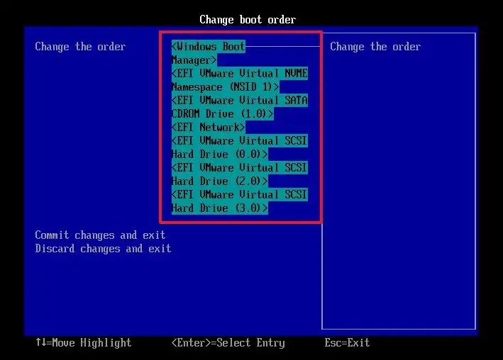 Windows 11 sélectionner l'ordre de démarrage