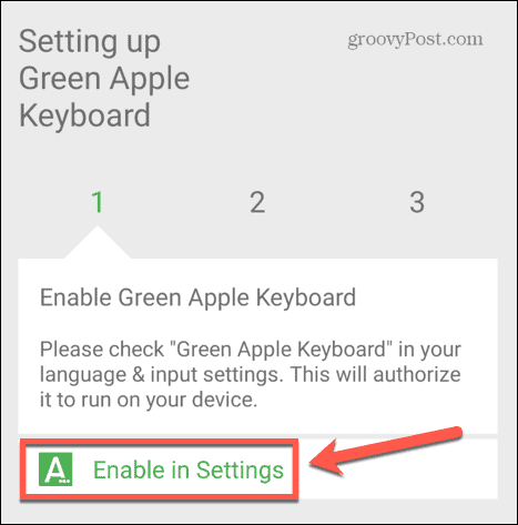 activer le clavier pomme verte dans les paramètres