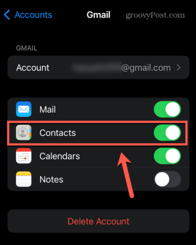 contacts iphone gmail