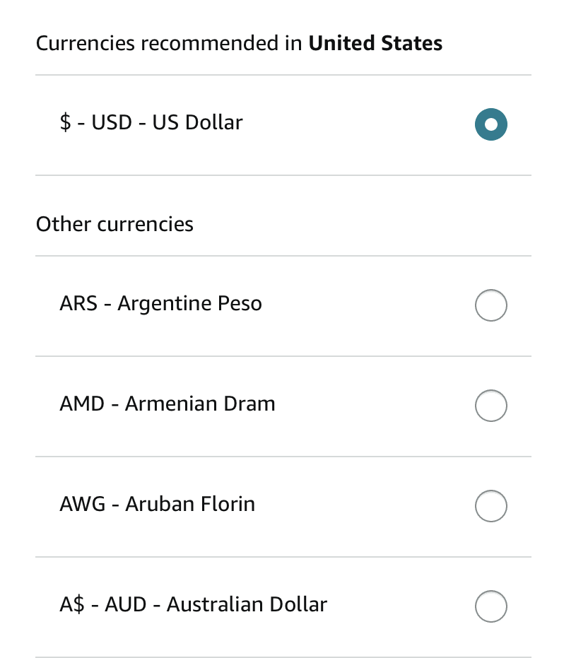 Comment changer la devise sur l'application Amazon