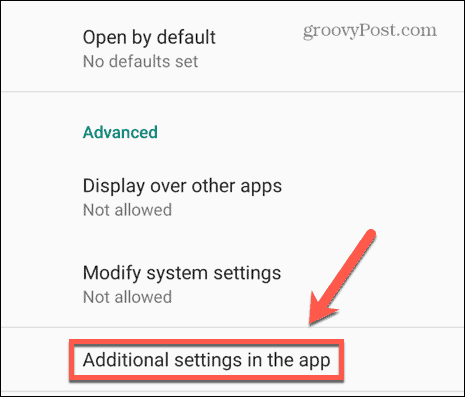paramètres supplémentaires automatiques Android