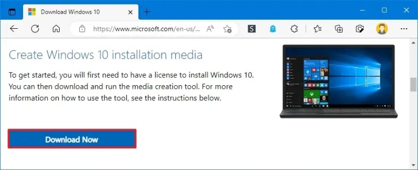 Outil de création de média Windows 10