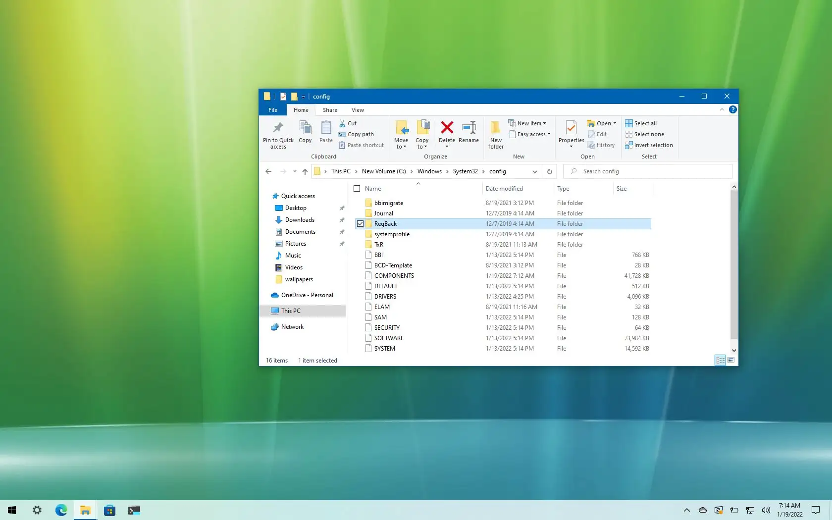 Comment restaurer le registre à partir d'une sauvegarde secrète sur Windows 10