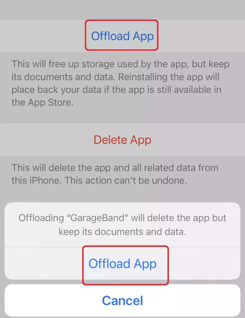 Déchargez les applications pour vider leur cache sur votre iPhone 14 et libérer de l'espace