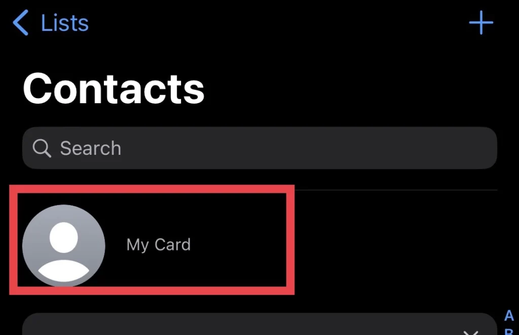 Appuyez ensuite sur "Ma carte"