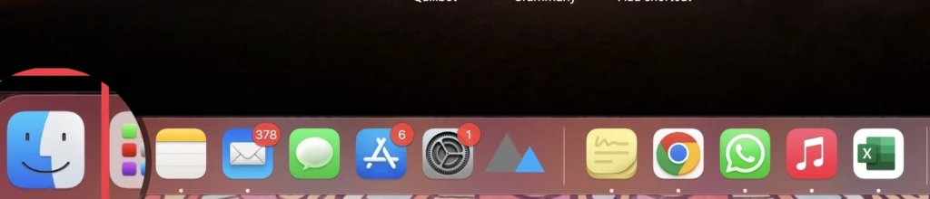 Ouvrez le "Chercheur" application sur votre Mac.