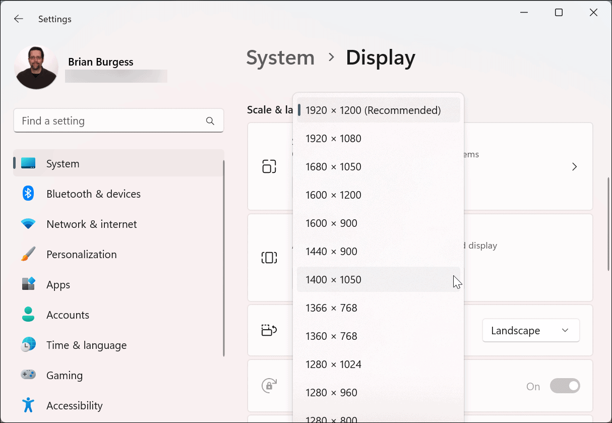 Modifier la résolution d'écran sur Windows 11