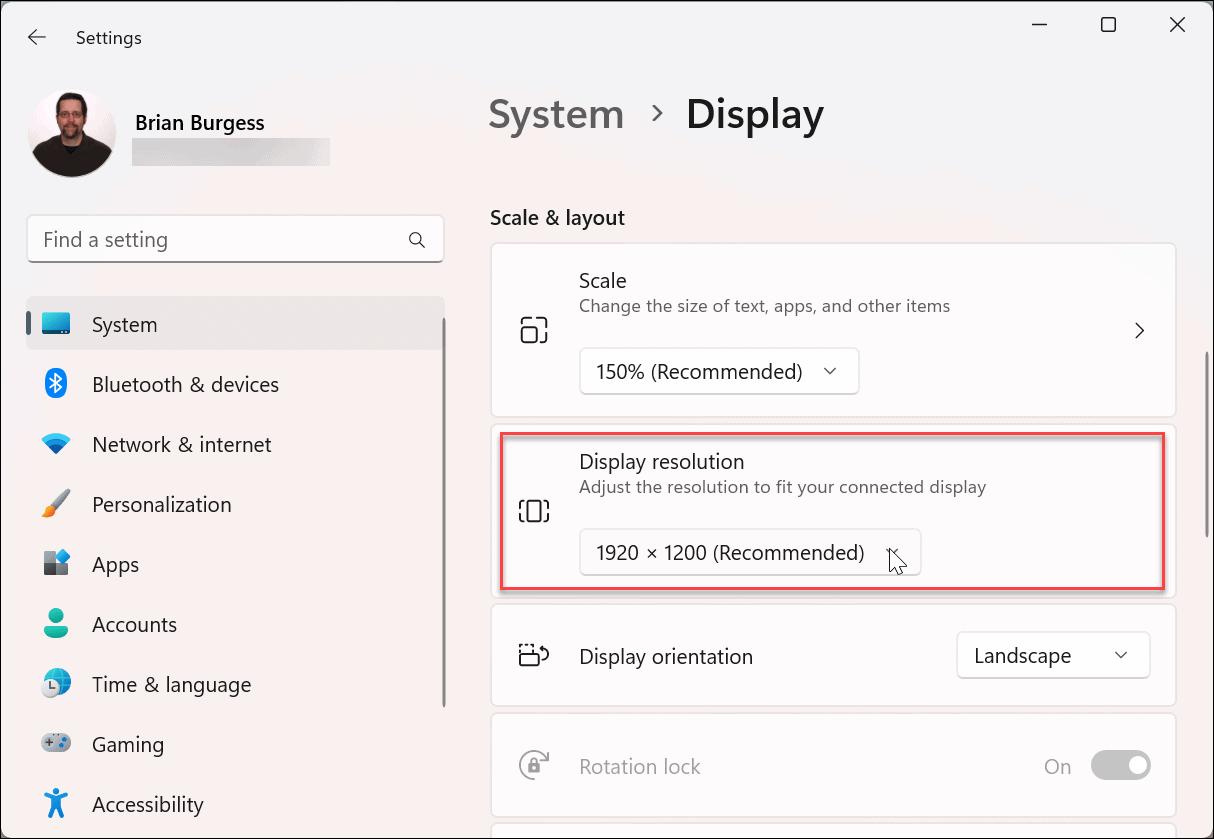 Modifier la résolution d'écran sur Windows 11