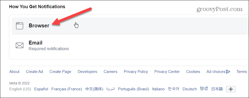 Désactiver le son sur Facebook