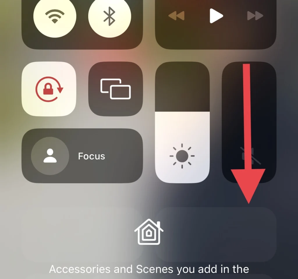 Baissez le volume depuis le menu Control Center