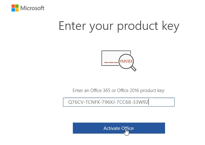 Clé de produit Microsoft Office 2016 gratuite