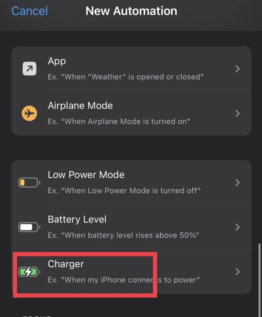 Donc, pour changer l'animation de charge sur iOS 16, sélectionnez "chargeur"