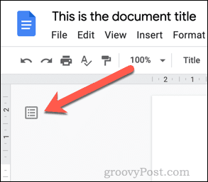 Afficher le plan de Google Docs