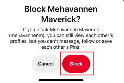 Comment bloquer quelqu'un sur Pinterest