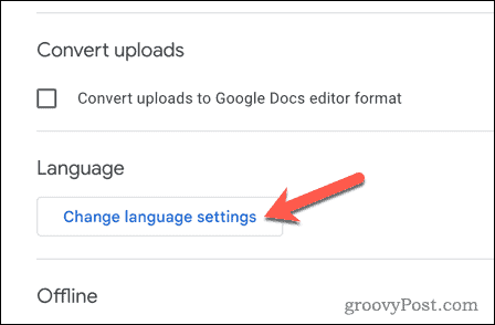 Modifier les paramètres de langue dans Google Drive
