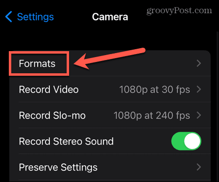 format d'image iphone