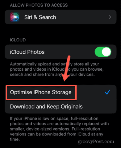 optimiser le stockage de l'iphone