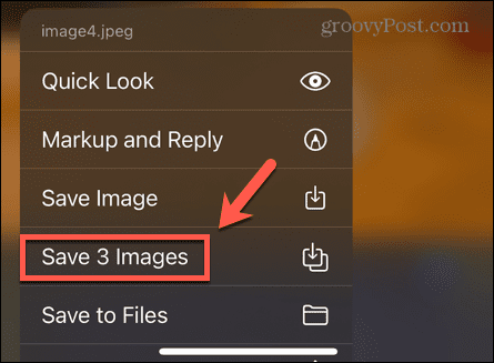iphone enregistrer des images à partir d'un e-mail