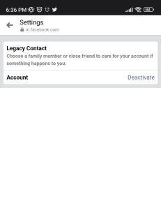 Désactiver le compte Facebook