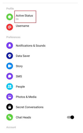 Désactiver Facebook Messenger