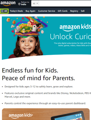 Annulez l'abonnement Amazon Kids Plus à l'aide du tableau de bord parent. 