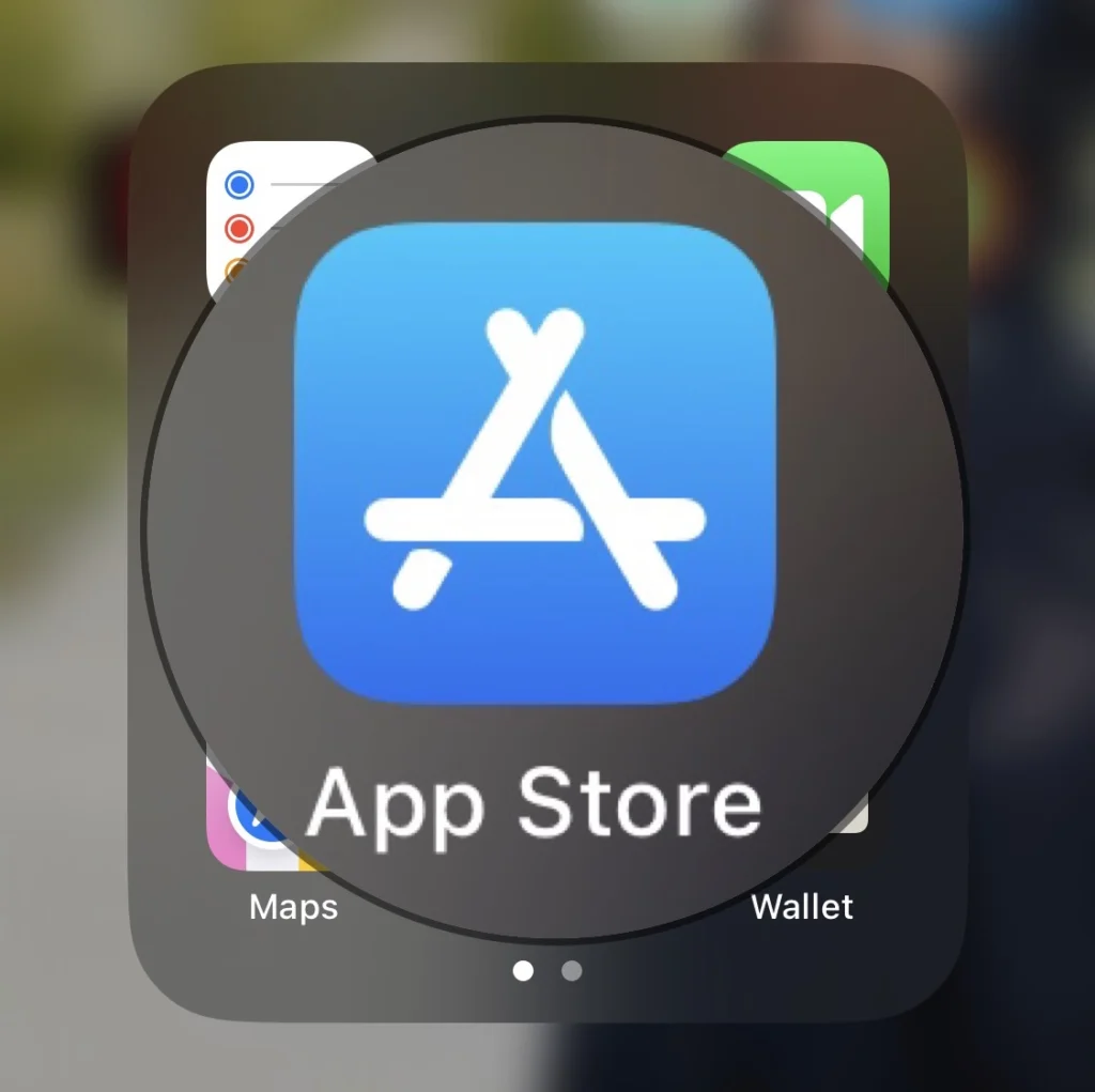 Ouvrez le "Magasin d'applications"