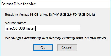Formater USB pour macOS avec étiquette