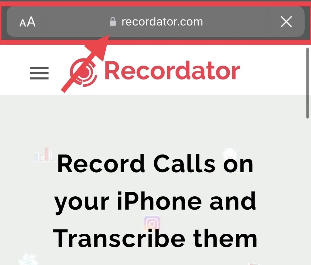 Ouvrez le "Recordator.com" placer.