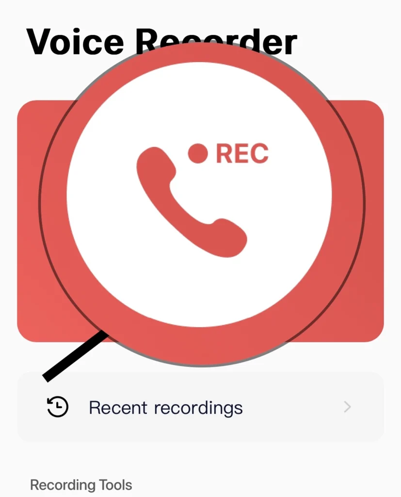 Pour enregistrer, appuyez sur "Record" icône.