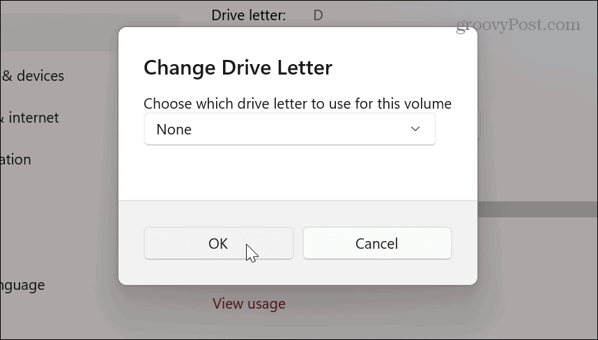 Supprimer une lettre de lecteur sous Windows 11