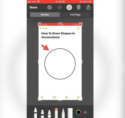 Dessinez une forme parfaite sur des captures d'écran sur iPhone (Photos) [iOS 16]