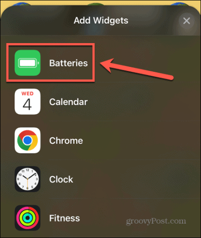 iphone ajouter un widget de batterie