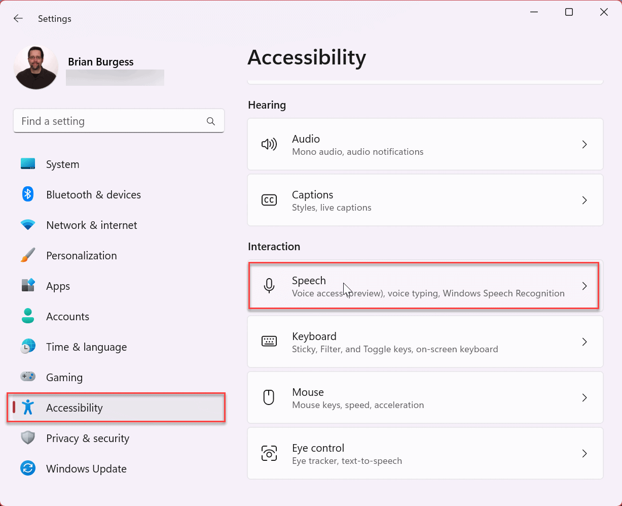 Activer et utiliser l'accès vocal sur Windows 11