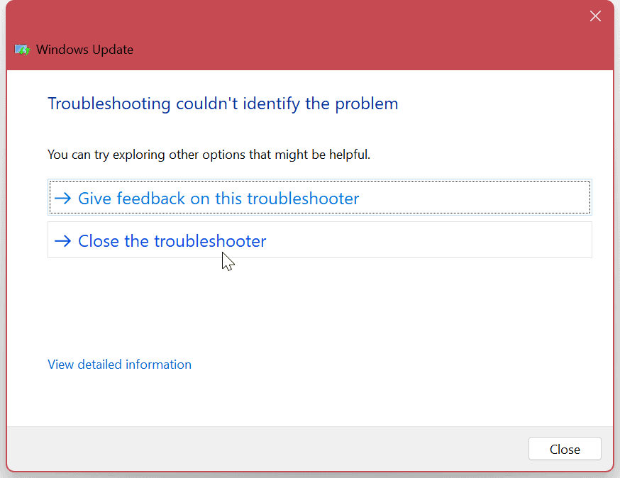 Pas assez d'espace disque pour Windows Update 
