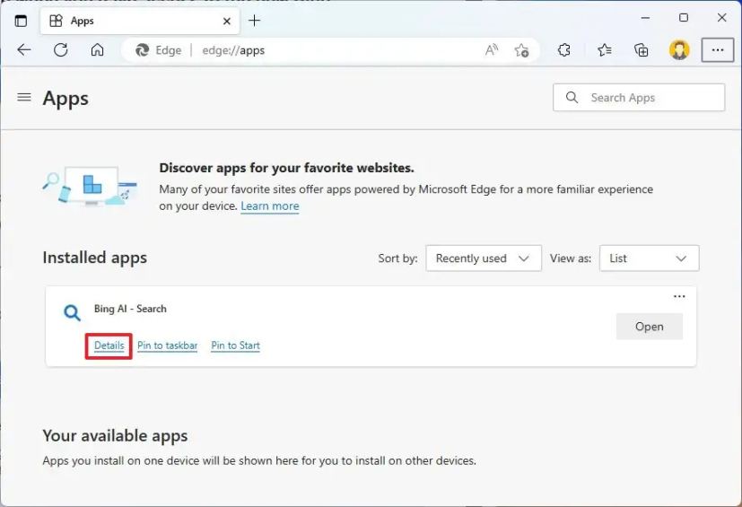 Gérer les détails des applications