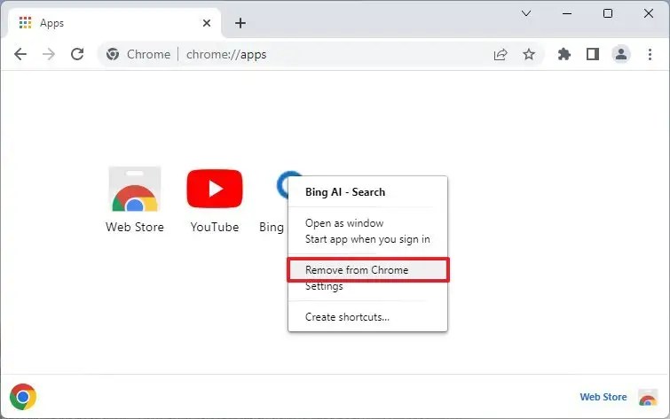 Supprimer Bing AI de Chrome