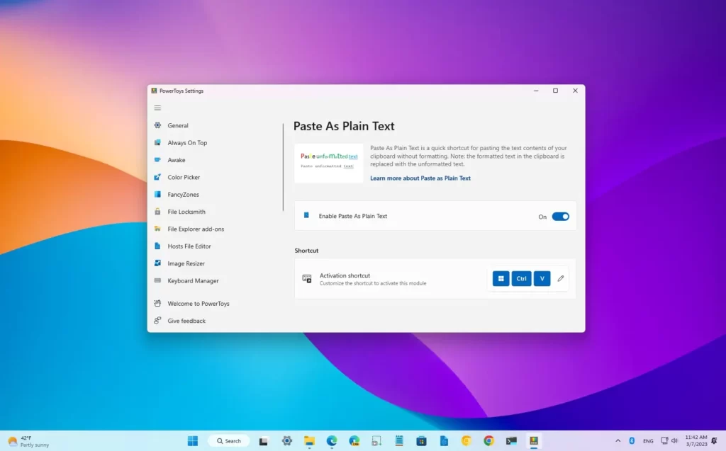 Comment coller rapidement en texte brut sur Windows 11
