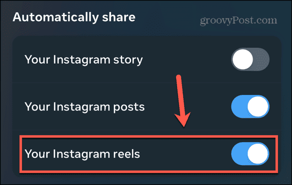 bobines de partage Instagram